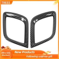 Treee 2pcs Front Dashboard Air Vent Wind Outlet Frame Cover Trim Carbon Fiber Style Replacement for Isuzu D-MAX 2021