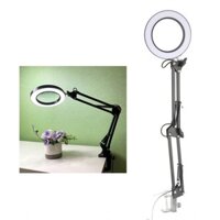 Treee Đèn phóng đại 10X Kính lúp để bàn Đèn LED có thể điều chỉnh W / Kẹp để bảo trì