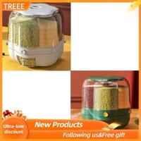 Treee Grains Separate Storage Box Rotating Rice Bucket  Grade Household  Tank Large 6.5kg