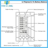 Treeling LIPO Pin Máy Kiểm Tra Điện Áp Xả Cân Bằng Cho RC Mô Hình Máy Bay Trực Thăng Đồ Chơi Xe Hơi