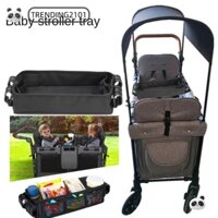 Trending2101 Pram Đĩa Ăn Nhẹ, Khay Ăn Nhẹ Xe Đẩy Đen Chống Thấm Nước, Túi Lưới Bên Tấm Ăn Nhẹ Trẻ Em Cốc Đựng Du Lịch Ngoài Trời