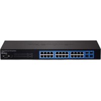 TRENDnet 24-Port Gigabit Managed Layer 2 Switch with 4 shared SFP slots - TL2-G244