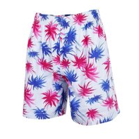 Trendy Men Hawaiian Shorts Casual Beach Palm Tree Pattern Holiday Luau Tropical Swim Trunks Stags Party Shorts - Style 5, Style 5