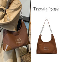 TRENDY  POUCH   Túi Messenger Mờ Phong Cách Mới Retro Túi Dây Xích