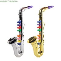 Trendytrendz Đồ chơi Saxophone trẻ em, 8 tông màu có âm thanh Đồ chơi nhạc cụ, Hiệu suất sân khấu Giọng nói lớn Mô phỏng giáo dục Đồ chơi Saxophone Mini Học tập