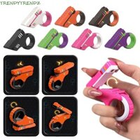 Trendytrendz Thanh trượt ngón tay quay, Đồ chơi Spinner nhẹ nhàng 7 màu, Máy quay cầm tay in hình ABS 3D cầm tay Fidget Ring Đồ chơi ADHD