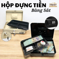 TRENY - Hộp đựng tiền tiết kiệm, hộp sắt đựng tiền tiết kiệm, hộp đựng tiền bằng sắt, hộp đựng tiền có mật khẩu