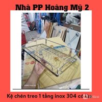 [Treo 1Tầng 304] Kệ chén treo tường Inox 304 (nhiều size), rổ úp chén 1 tầng, giá để bát