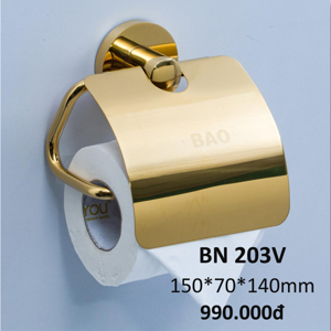 Treo giấy vệ sinh mạ vàng BAO BN 203V