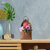 Treo Giỏ Dệt Bằng Gỗ Trang Trí Nghệ Thuật Thủ Công Đa Năng Mới Lạ Trang Trí Nhà Treo Tường Tổ Chức Nhà Bếp Trang Trại Tủ