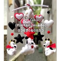 TREO NÔI CHO BÉ YÊU HANDMADE VẢI NỈ 047 - KHUNG TREO NÔI - ĐỒ TREO NÔI