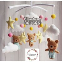 TREO NÔI CHO BÉ YÊU HANDMADE VẢI NỈ 051 - KHUNG TREO NÔI - ĐỒ TREO NÔI