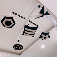 Treo nôi cũi đen trắng handmade kích thích thị giác trẻ sơ sinh