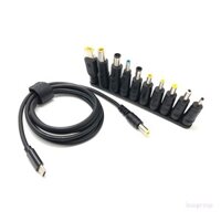 Treo Universal USB C sang DC Dây nguồn cho DC 18 5-20V 65W với 10 đầu nối 1 5