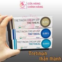 Tretiheal - Tretinoin Cream USP kem giảm mụn,thâm, chống lão hoá 20g.