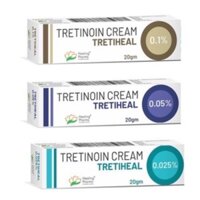 Tretinoin cream USP TRETIHEAL 20g 0.025% 0.05% 0.1% - giúp trẻ hoá da, sáng da, ngừa mụn