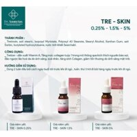 TRETINOIN Dẫn suất vitamin A, Đảo ngược lão hóa da, tăng sinh collagen.