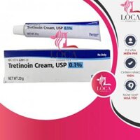 Tretinoin Perrigo Cream USP 0.1% 20g Mỹ kem trị mụn ẩn liti mụn trứng cả chống lão hóa