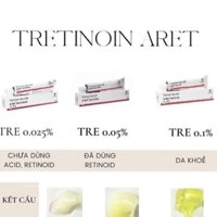 TRETINOIN_ARET_USP Tretinoin 0.1%, 0.05%, 0.025%, GEL GIẢM MỤN, TRẺ HÓA DA - Auth Date Mới