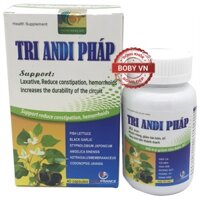 Tri andi Pháp nhuận tràng, giảm táo bón, trĩ - Hộp 40 viên - Bobyvn