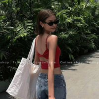 Triangle - Hot Camisole - Áo hai dây đan lưng siêu hot phong cách gợi cảm, sexy dành cho mùa hè, áo có đệm mút, dễ mặc
