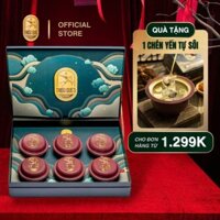 TRIỀU QUẾ | Hộp 6 Chén Yến Tự Sôi Premium 3D - Set Ngự Yến Thịnh Vượng (Quà biếu tặng)