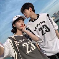Triều thương hiệu t-shirt đường phố hip hop nam xu hướng thể thao lỏng lẻo cho các cặp vợ chồng năm điểm ngắn tay áo
