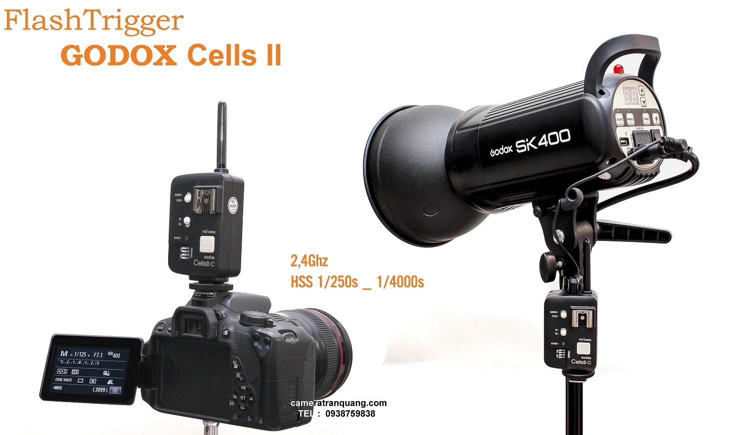 Trigger Godox Cell II for Canon/Nikon