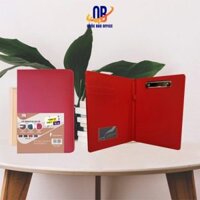 Trình ký da MINH CHÂU hàng đẹp,File kẹp tài liệu cao cấp sang trọng khổ 25 x 33cm – Màu Đen/ Đỏ – TK 01