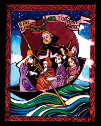 Trinity Stores Religious Art Wood Plaque - 5½x7 St. Brendan The Navigator Br. Mickey McGrath, OSFS