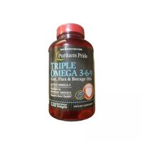 Triple Omega 3-6-9 Fish & Flax Oils - Omega 3 6 9 120 viên Puritan Pride