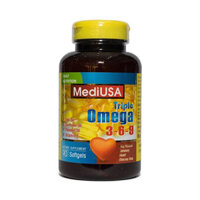 Triple Omega 3-6-9 MediUSA, hỗ trợ phòng ngừa bệnh xơ vữa mạch máu