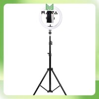 Tripod + Đèn led Livestream đường kính 33cm, phụ kiện hỗ trợ quay video,.. tặng remote chụp ảnh và chân 2m