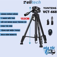 Tripod điện thoại Chân máy ảnh YUNTENG VCT-668 tặng kèm kẹp điện thoại, túi xách tiện dụng