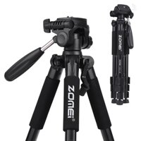 Tripod du lịch K&F CONCEPT Zomei Q111 142cm/56 inch hợp kim nhôm nhỏ gọn nhẹ có tấm nhả nhanh cho Canon DSLR điện thoại