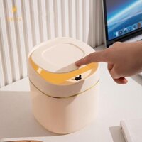 [Trn] Thùng rác để bàn Thùng rác Mini nhỏ Thùng rác bằng nhựa có nắp lắc cho thùng rác văn phòng tại nhà Vệ sinh gia đình [VN]