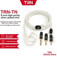 Trn TN 8Core Tai nghe mạ bạc Cáp nâng cấp cho TRN KZ QKZ CCA TFZ FiiO Hidizs SIMGOT TangZu