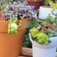 [Trn] Tượng nhỏ Ếch Trang trí chậu hoa, Phụ kiện chậu hoa dễ thương Tượng ếch nhựa Trang trí cây thẩm mỹ trong vườn cổ tích [VN]