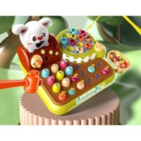 trò chơi (4in1) câu cá, chim sâu tha mồi, đập chuột, thỏ nhổ cà rốt vui nhộn - Đồ chơi đầy nhà