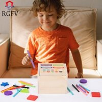 Trò chơi bảng gậy gỗ RGFV, Trò chơi thả bóng Montessori đầy màu sắc, Phát triển động cơ tinh tế cổ điển Đếm bộ đồ chơi tháp gậy gỗ chất lượng cao cho bé trai