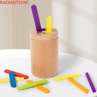 Trò chơi bảng gậy gỗ RADIANTSYNC, Trò chơi thả bóng Montessori phát triển động cơ tinh xảo, Bộ đồ chơi tháp gậy gỗ giáo dục đếm chất lượng cao