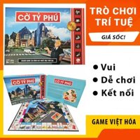 Trò chơi Board game Cờ Tỷ Phú Monopoly Monopoly phiên bản tiếng Việt loại đẹp, chơi từ 2 - 6 người