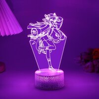 Trò chơi Genshin Impact Hình Hu Tao Fairy Night Light for Kid Home Desk Trang trí nội thất Anime 3D LED Khí quyển 16 Màu Đèn Quà sinh nhật