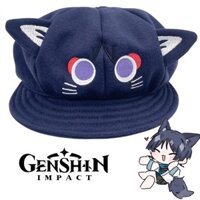 Trò Chơi Genshin Tác Động Scaramouche Mèo Cosplay Hình Bát Giác Mũ Unisex Trẻ Em Người Lớn Lang Thang Balladeer Mũ Nồi Kunikurushi Phụ Kiện