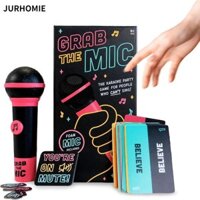 Trò chơi Karaoke Gia Đình JURHOMIE, 250 Thẻ Lời Giấy Trứng May Mắn Lấy Mic, Nóng Với Micrô Bọt Trò Chơi Bảng Trò Chơi Hilarious Đêm