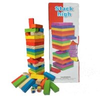 Trò chơi rút gỗ màu loại to 30cm Jenga Màu cỡ đại