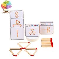 Trò chơi xếp hình que diêm bằng gỗ Treeyear, Câu đố Teaser trí não từ tính, Đồ chơi toán học giáo dục Montessori dành cho trẻ mới biết đi Đồ chơi du lịch cho trẻ em