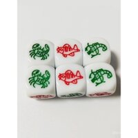 Trò chơi xúc xắc cá tôm cua tiền bầu gà, xúc xắc giải trí, bộ xúc xắc chống nước, dụng cụ đánh bạc, cốc lắc