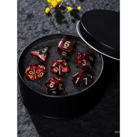 Trò chơi xúc xắc kỹ thuật số King DnD, trò chơi bảng COC, Baldur's Gate, xúc xắc nhiều mặt bằng nhựa hai tông màu, đạo cụ nhập vai