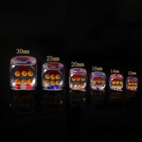 Trò chơi xúc xắc lớn màu sắc pha lê, máy lắc xúc xắc tròn, đồ chơi acrylic, máy ném xúc xắc cờ vua bay